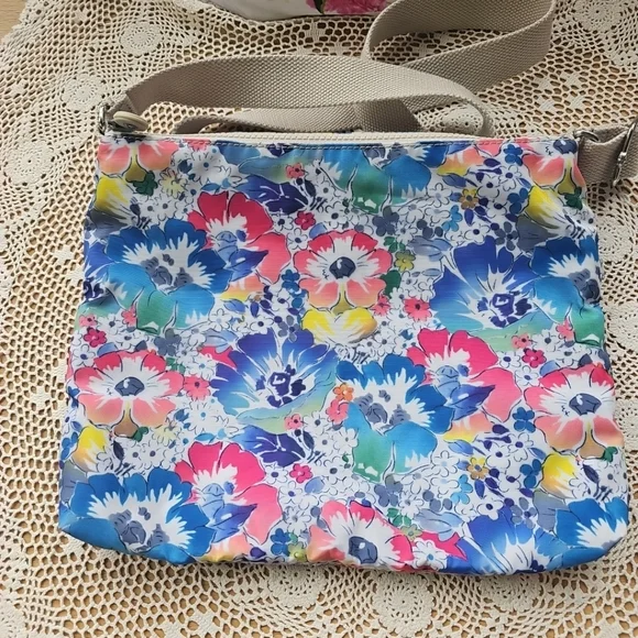 Kipling Alvar Crossbody Indigo/Bloom 4 Zipper - Picture 5 of 11
